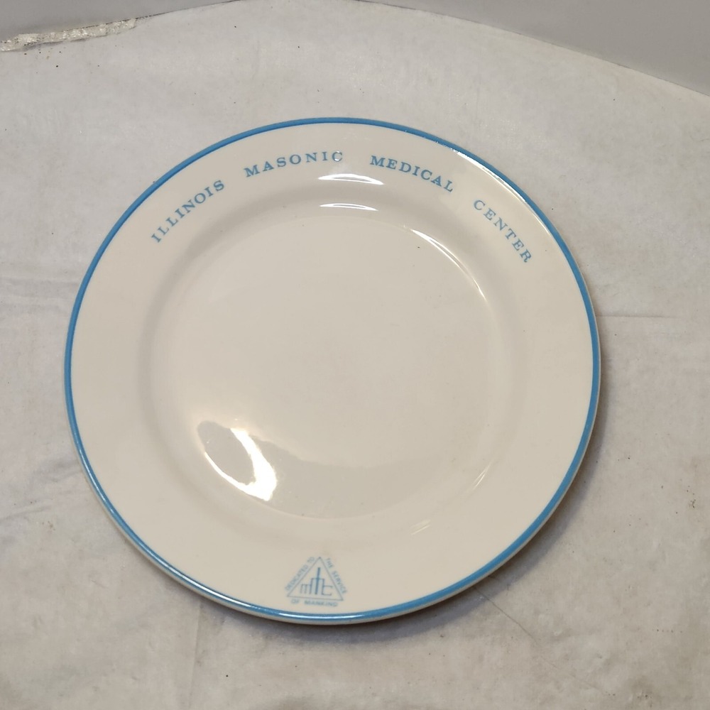 Vintage Homer Laughlin Plate Illinois Masonic Medical Center Masonic Free Masons